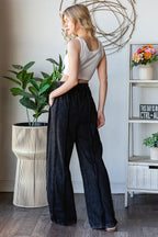 Washed Exposed Seam Drawstring Sweatpants