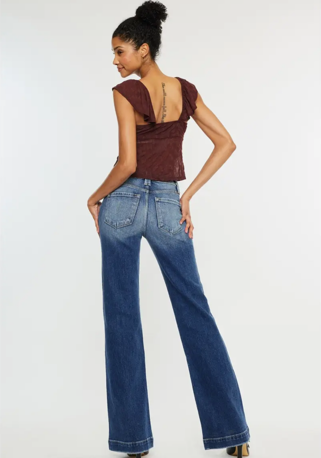 KanCan High Rise Wide Flare Jeans