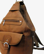 Cowhide Leather Back Pack-light brown
