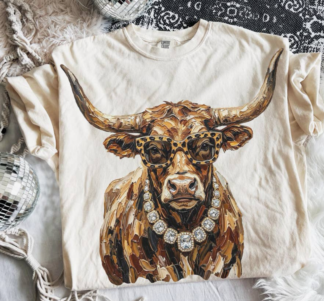 Glam Longhorn Graphic Tee