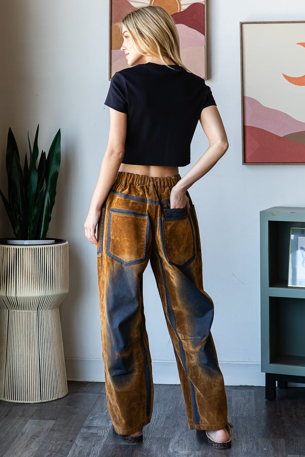 Vintage Suede Velvet Pants