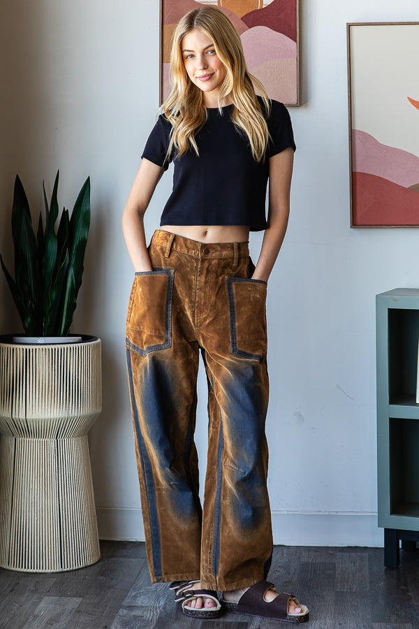Vintage Suede Velvet Pants