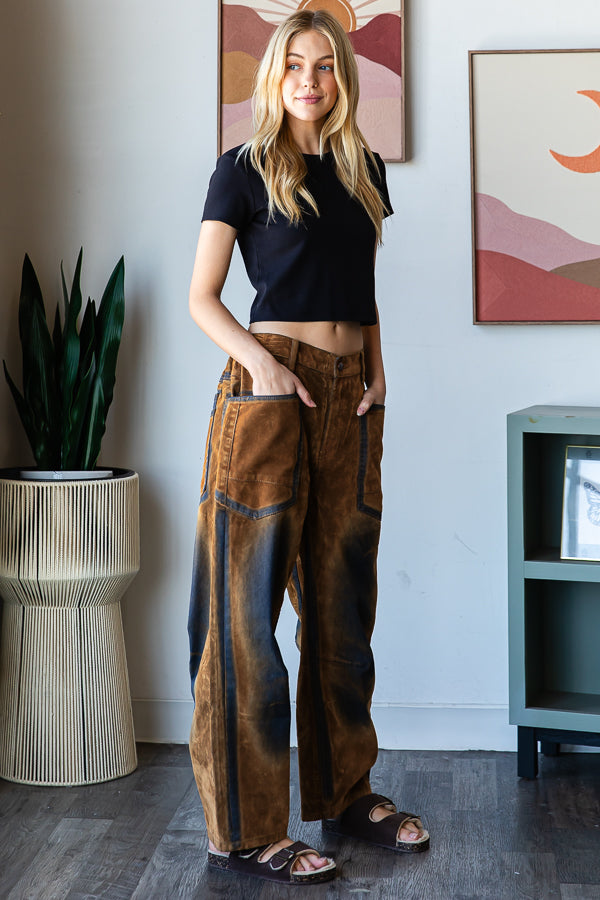 Vintage Suede Velvet Pants