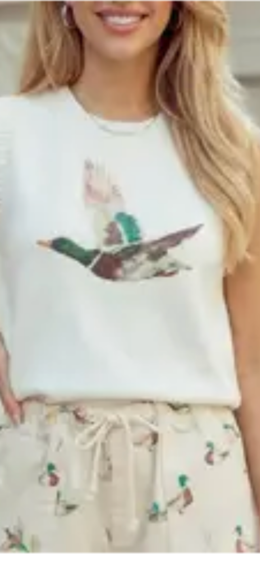 Mallard Duck Printed Sweater Vest