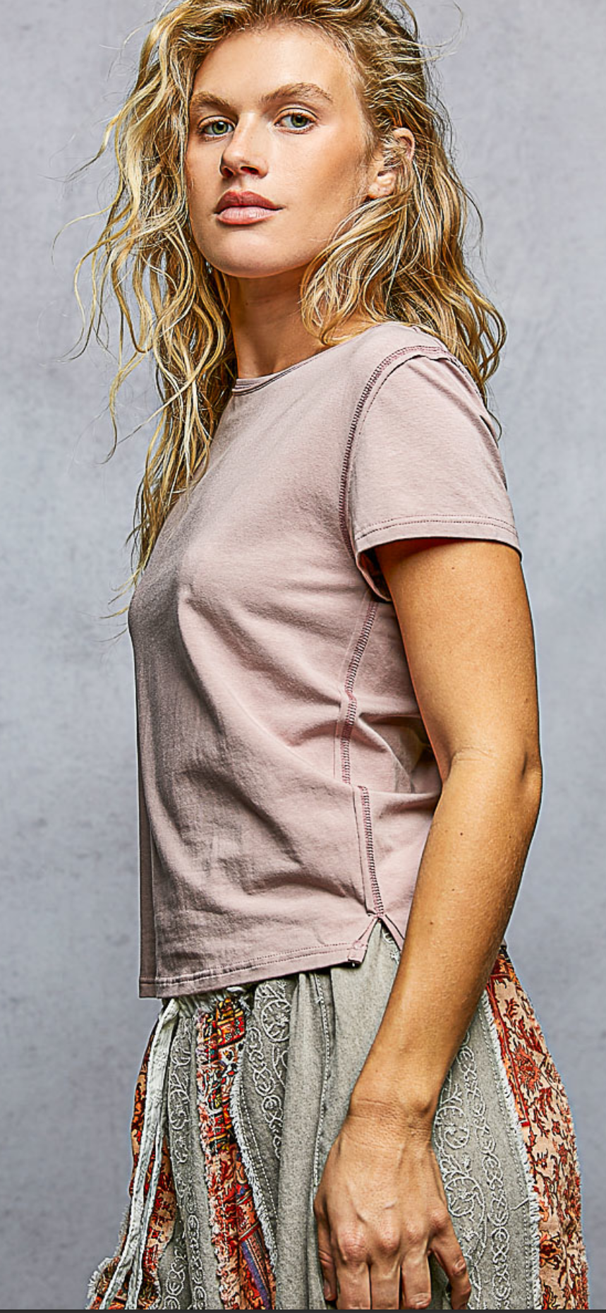 Mauve Cropped Tee