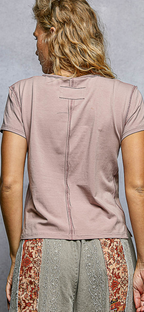 Mauve Cropped Tee