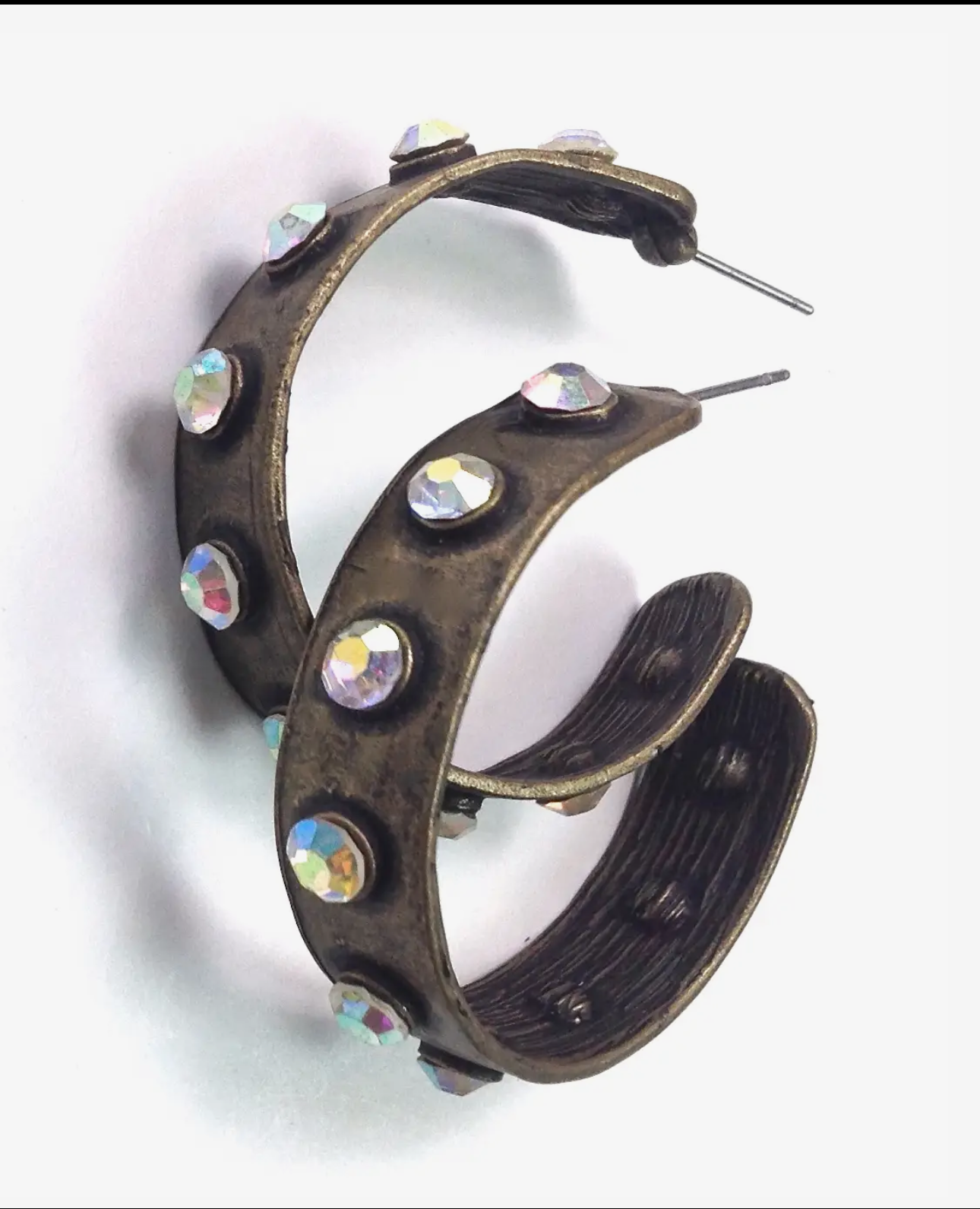 Earring Bling Hoop Brass Ox Earrrings