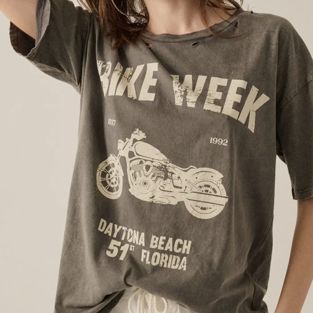 Distressed Motorcycle Tee