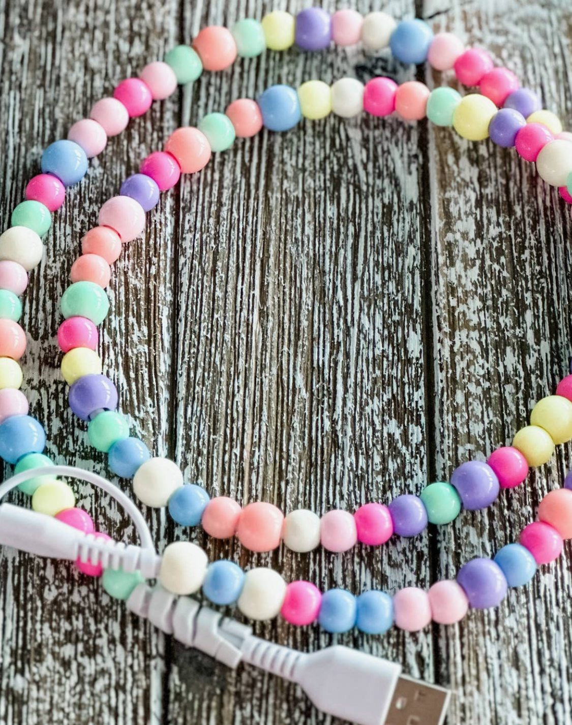 Candy Shiny Colorful Beads 2 in 1 Phone Charger