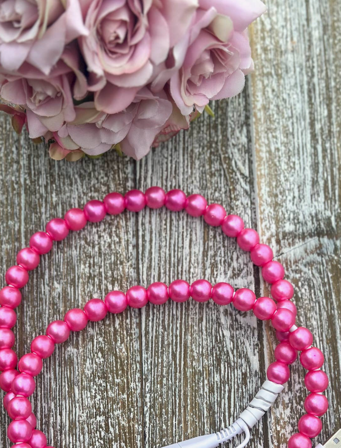 Candy Pink Pearl 2 in 1 Phone Charger