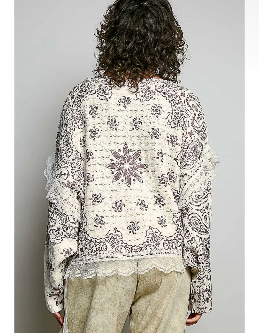 Cream/ Choco Multi Pullover