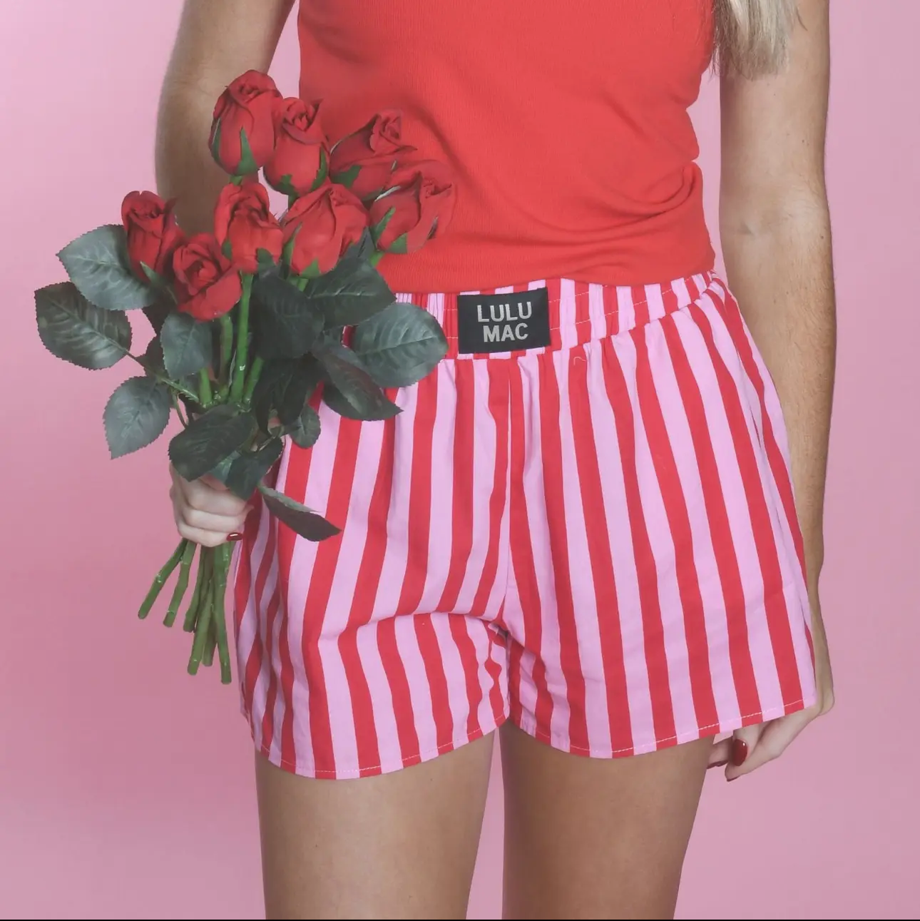 Red/Pink Striped Boxer Shorts