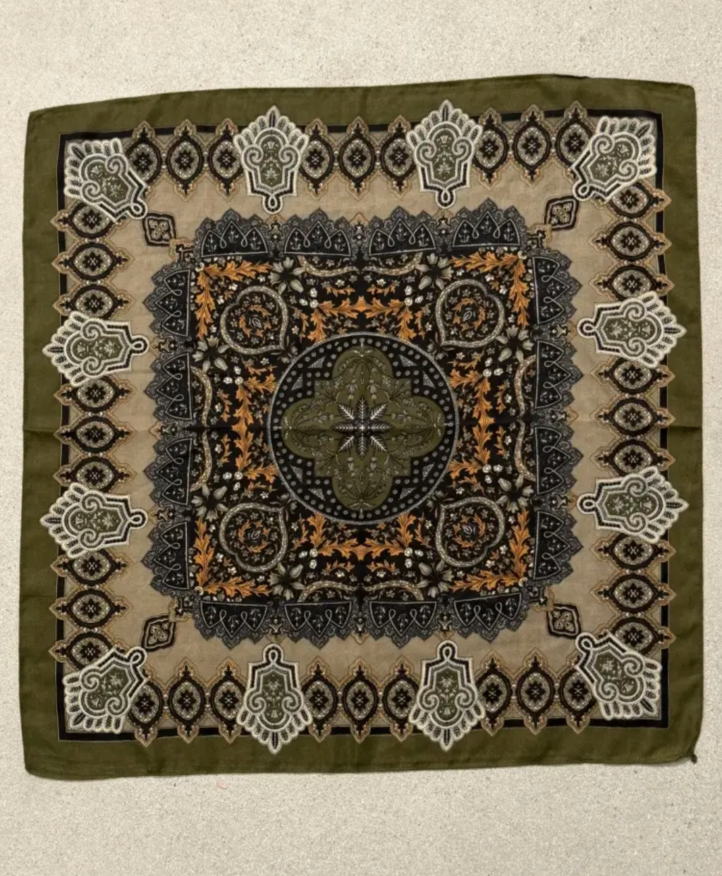 Ornate Boarder Square Scarf