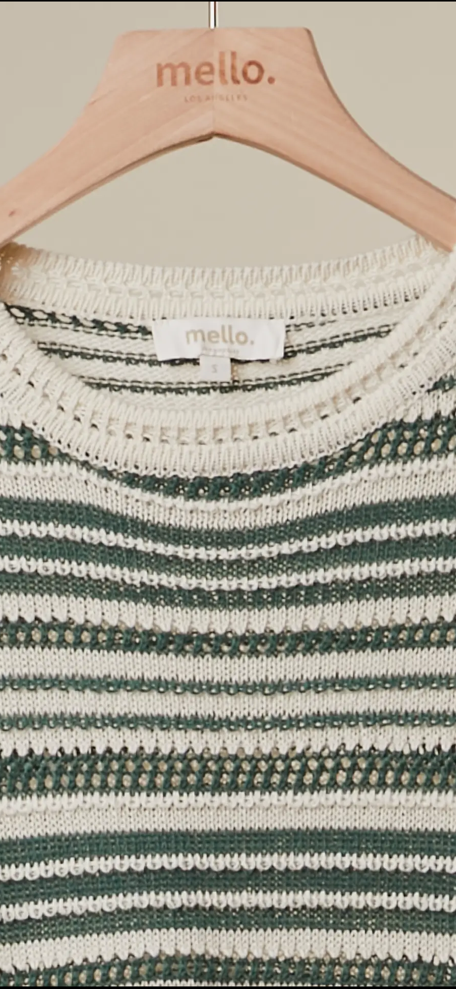 Short Sleeve Striped Knit Top