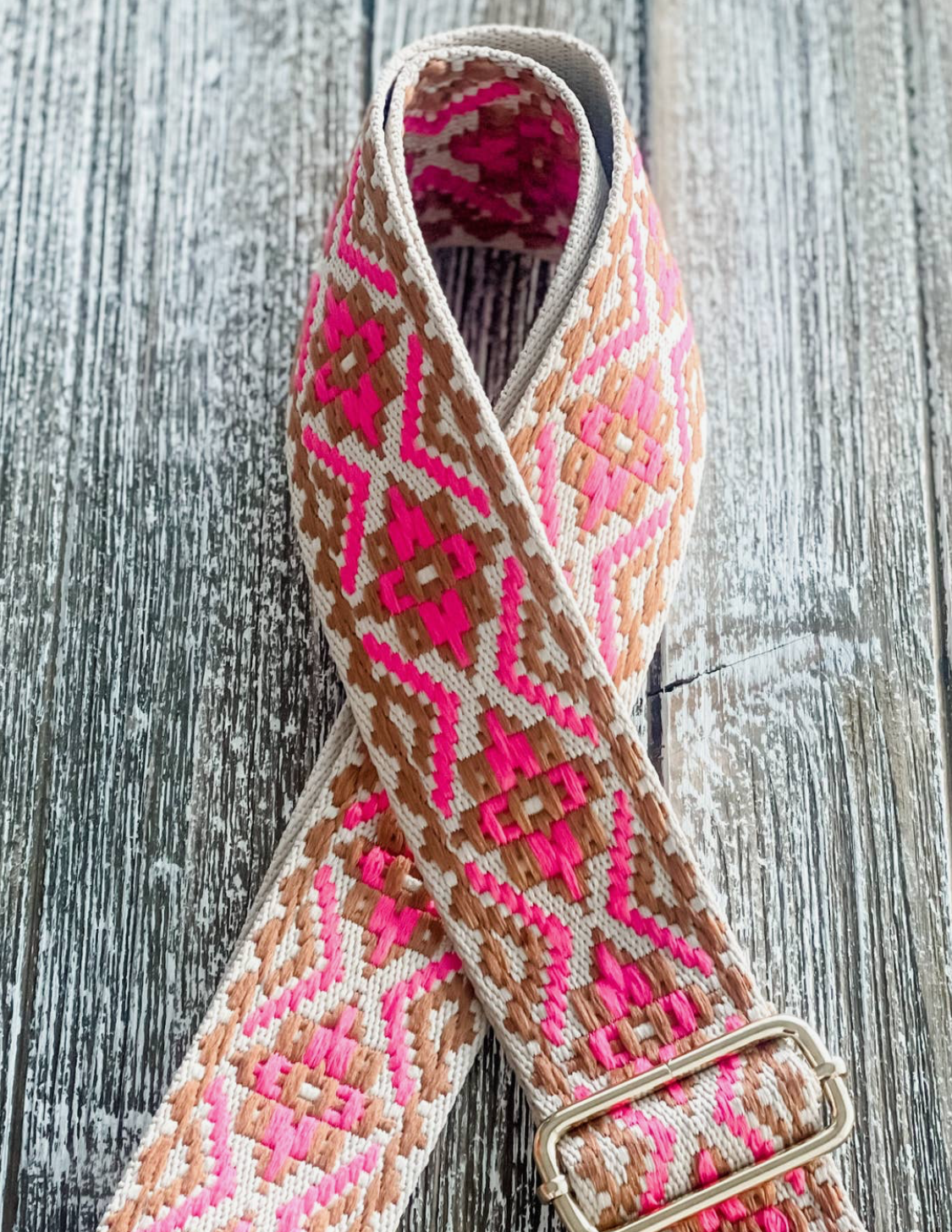 Crossbody Guitar Strap Hot Pink Flair