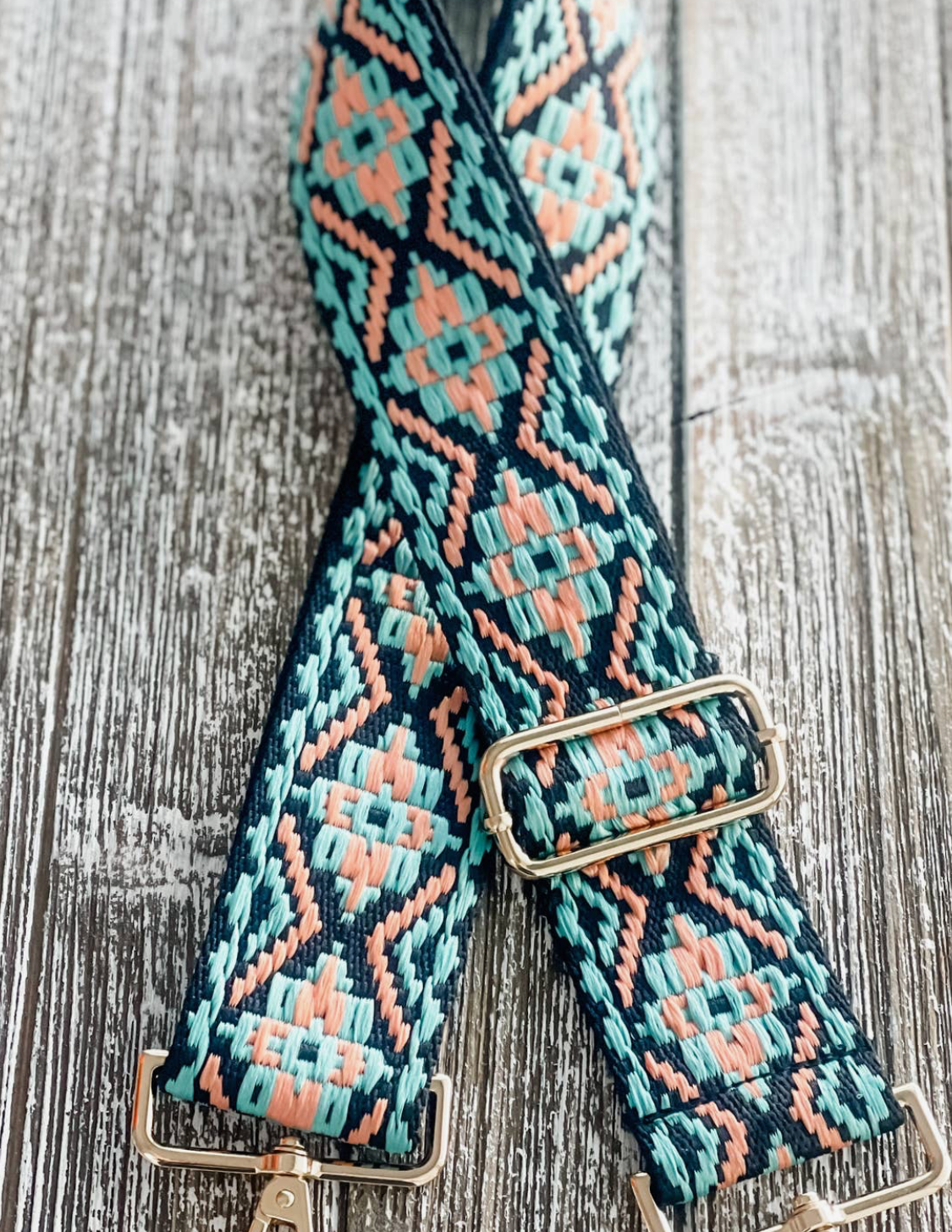 Crossbody Guitar Strap Coral Flair
