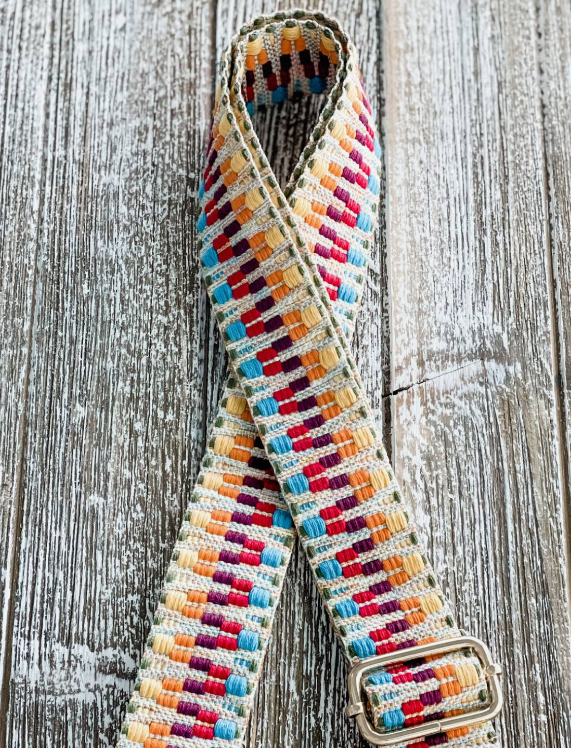 Crossbody Guitar Strap Rainbow Feels