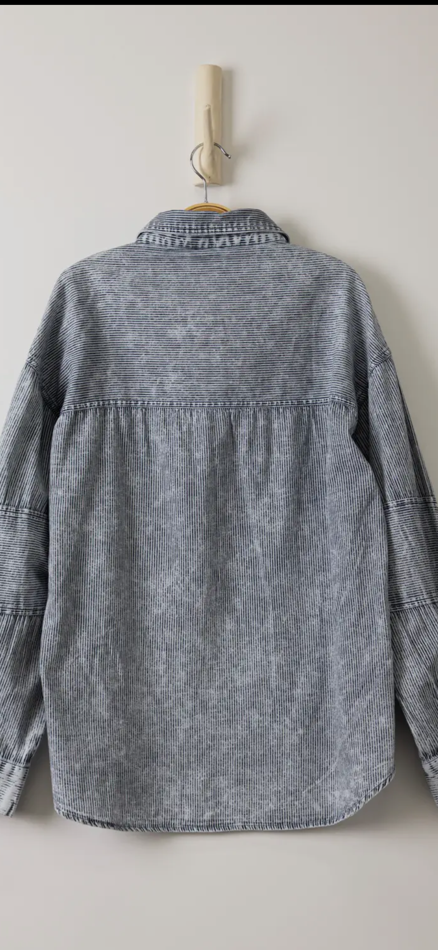 Mineral Washed Chambray Button Down Shirt