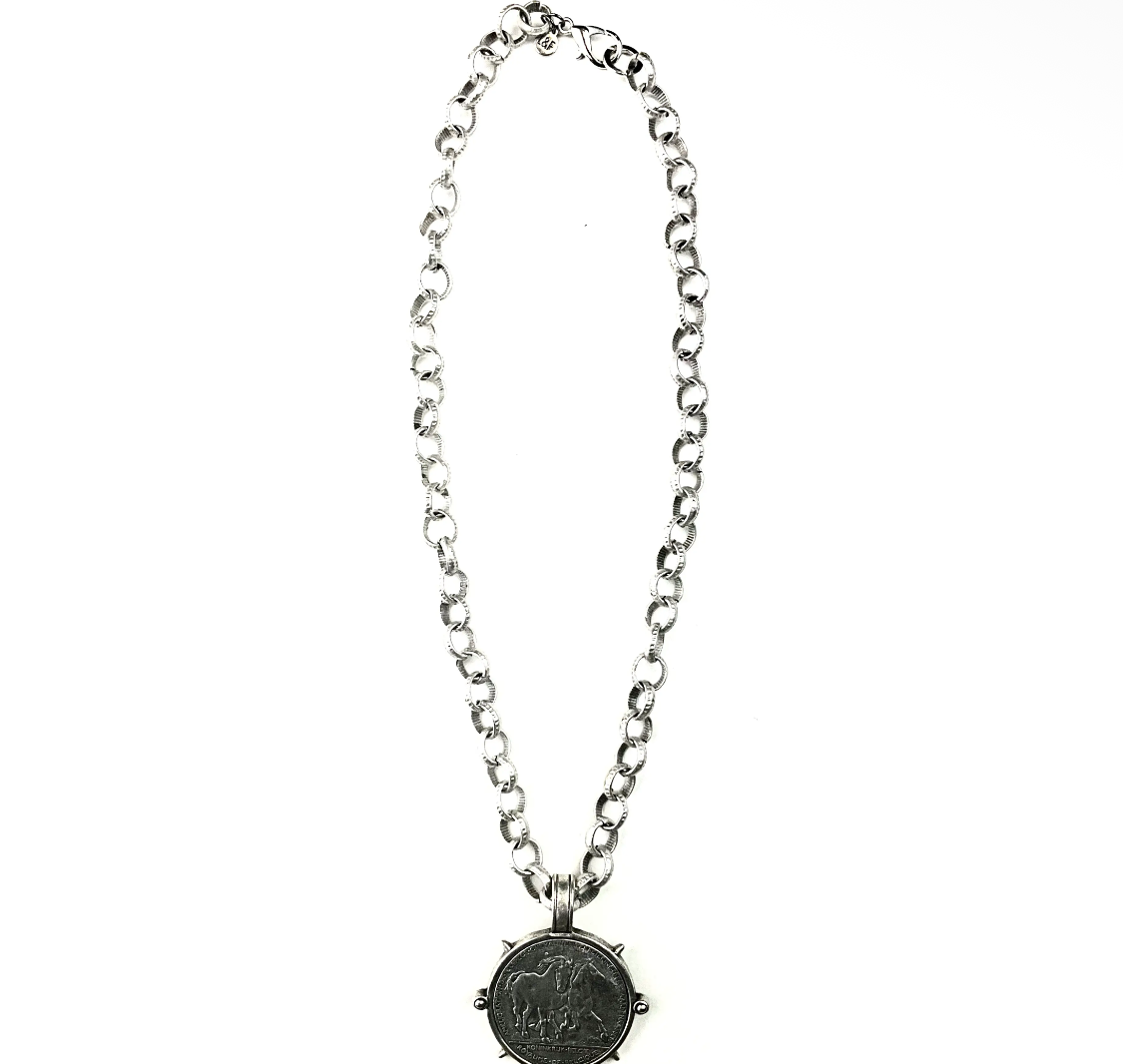 Necklace w/Horses Coin Pendant