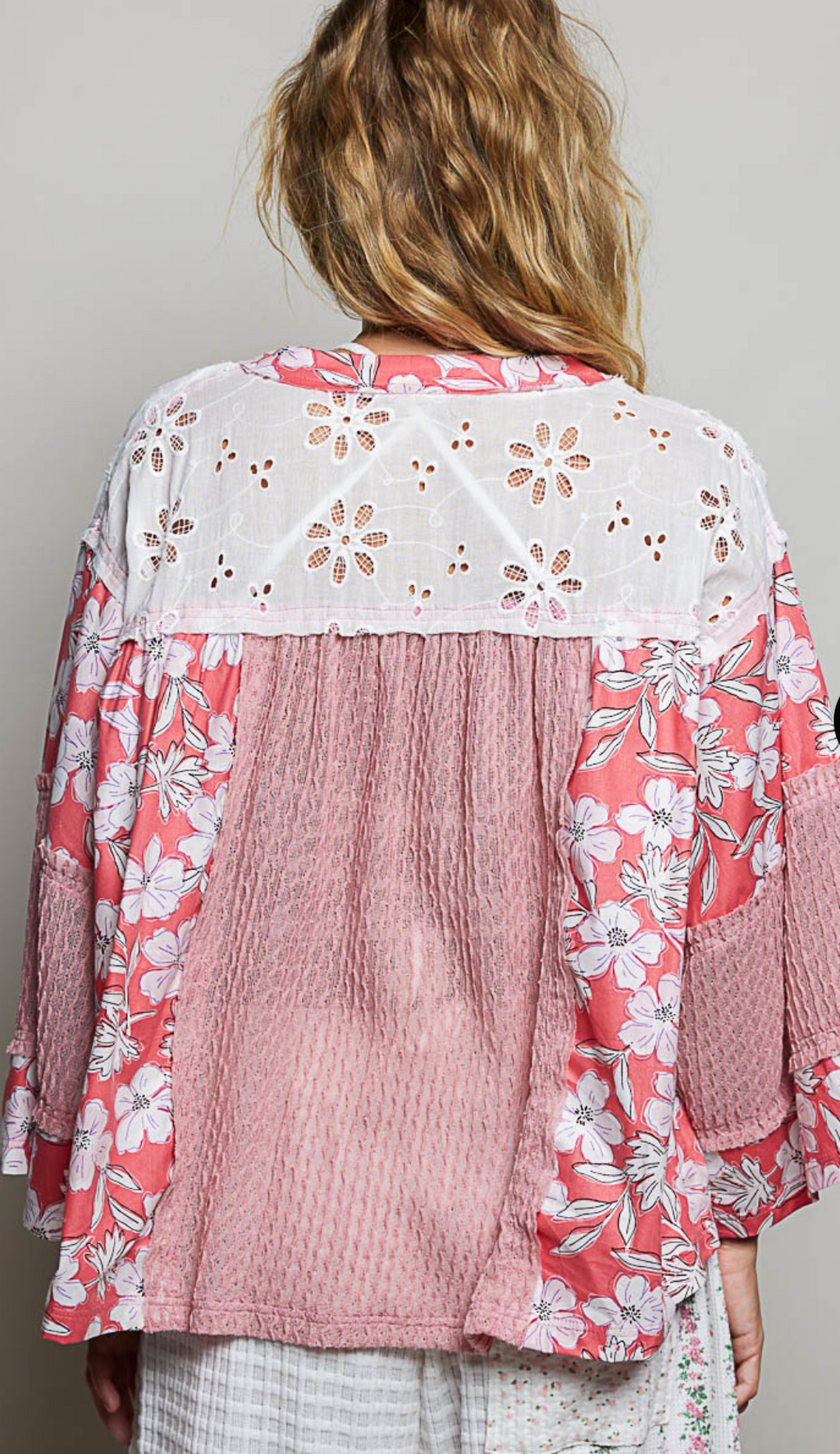 Three Quarter Sleeve Relaxed Boxy Fit Top
