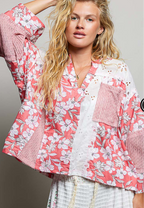Three Quarter Sleeve Relaxed Boxy Fit Top