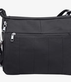 Top Grain Cowhide Leather Crossbody Shoulder Bag-Black