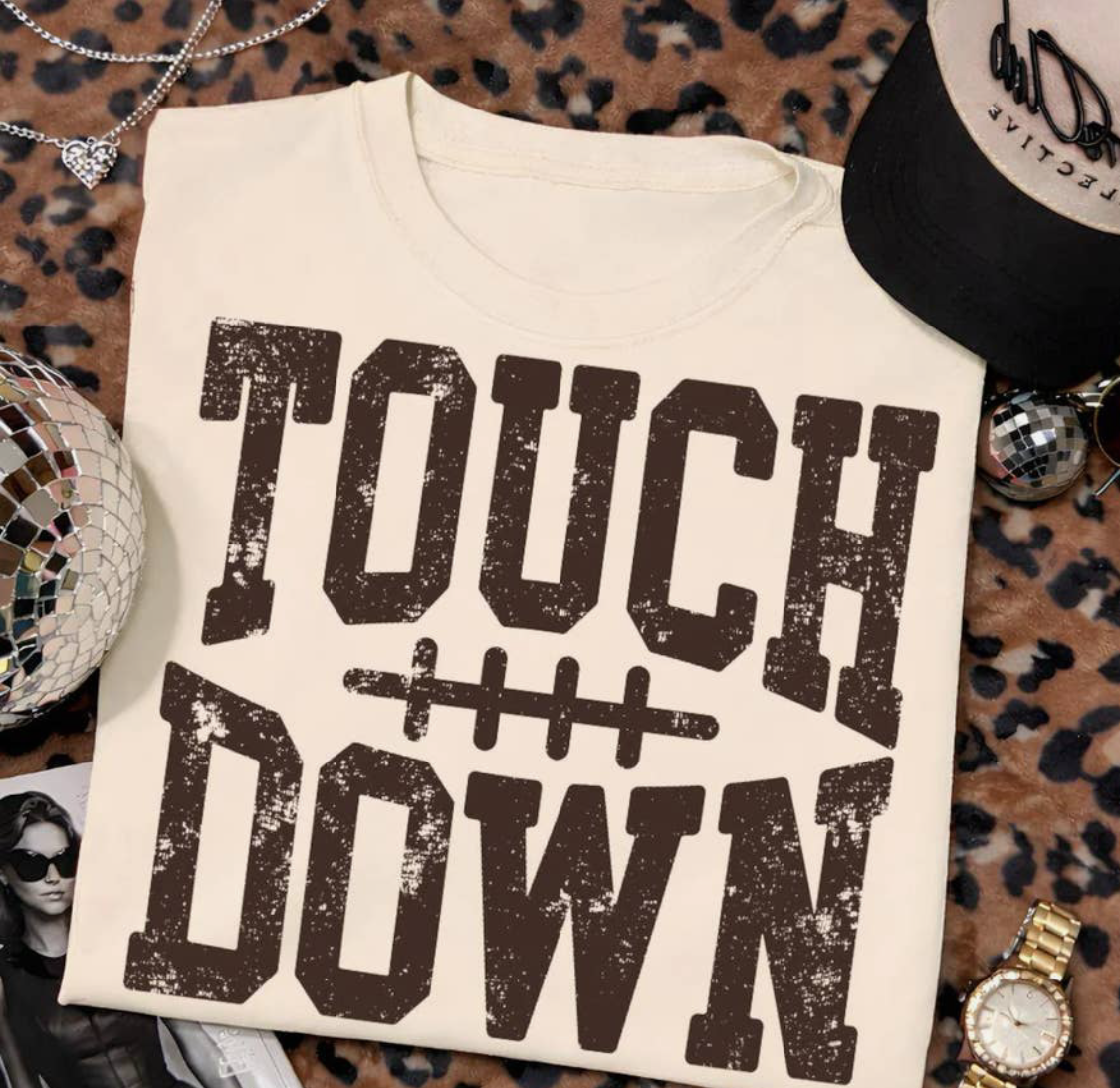 Vintage Touchdown Football Graphic Tee