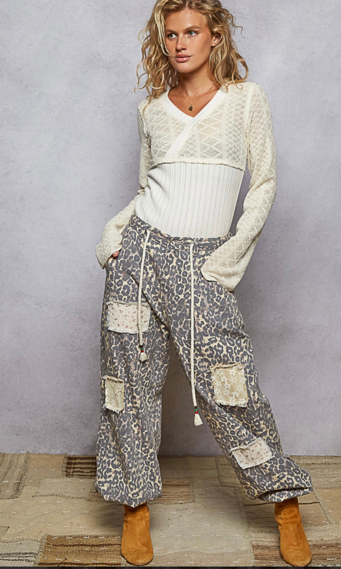 Tan Leopard Pants