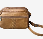 Wax Oil Cowhide Leather Crossbody Shoulder Bag