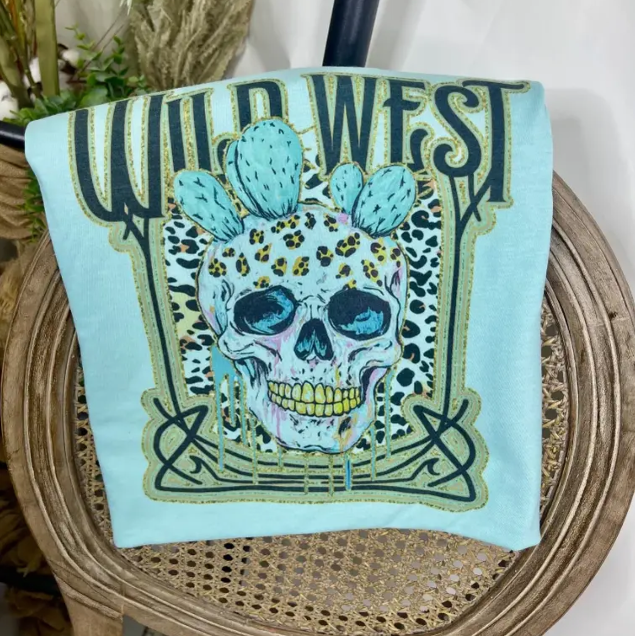 Wild West Tee-ice blue