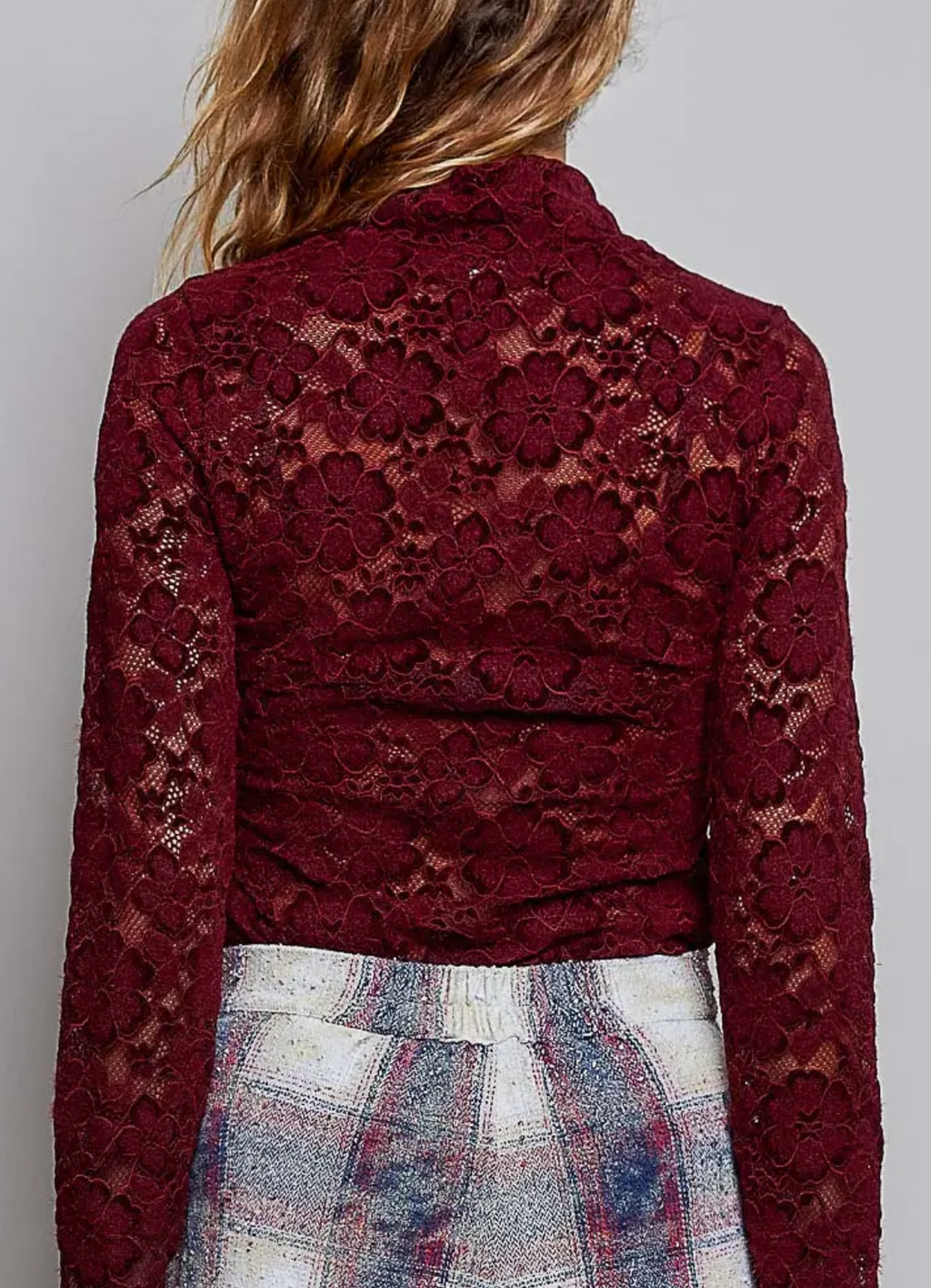 Crafted Mock Turtleneck Stretchable Long Sleeve Knit Top
